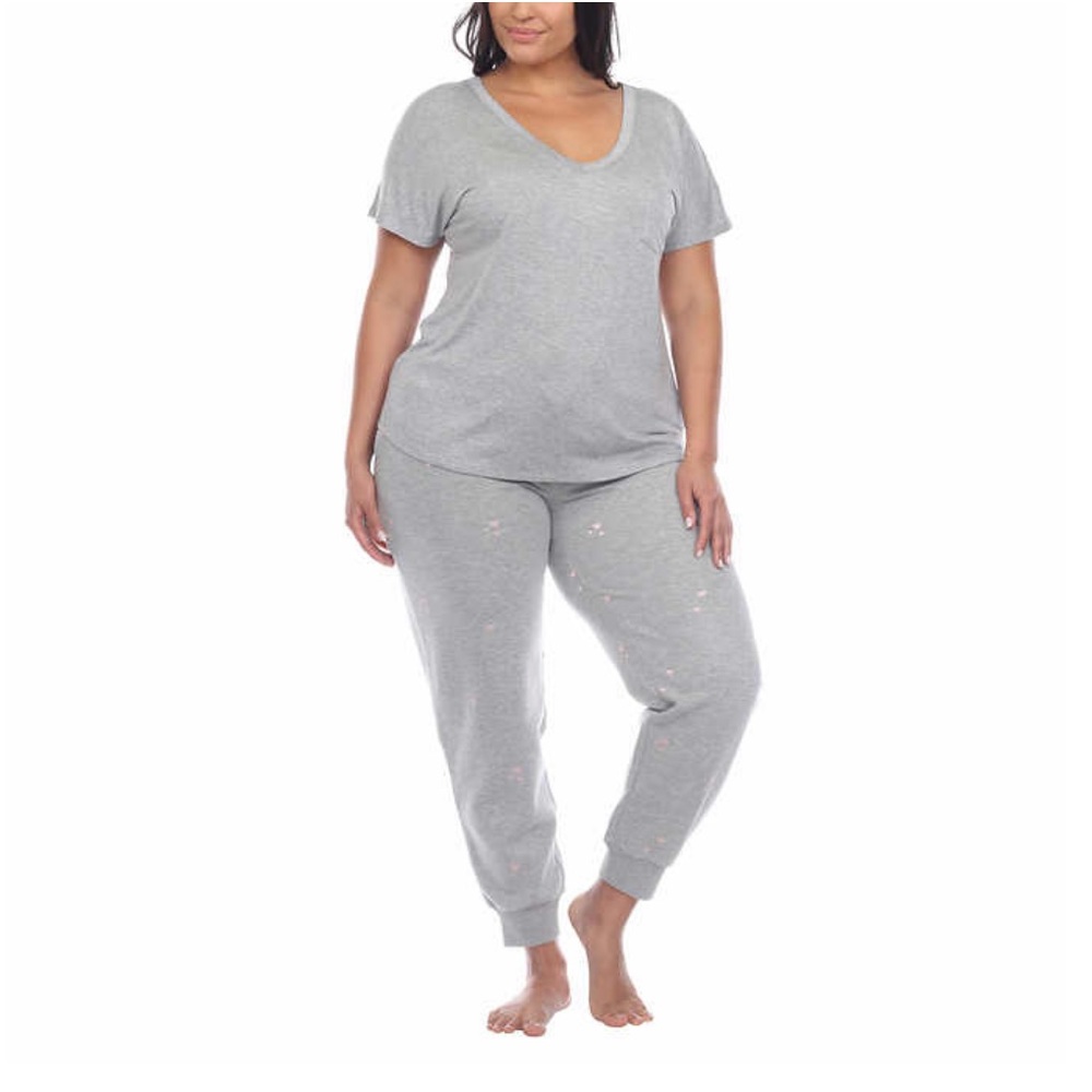 Honeydew Ladies' Heart Embroidered Lounge Set, 2-piece